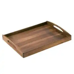 Serviertablett zassenhaus holz mit tragegriffen 53x41x7cm