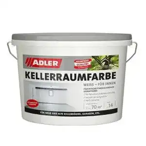 Silikatfarbe innen adler kellerraumfarbe weisse geruchsneutrale