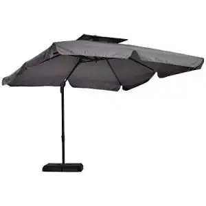 Sonnenschirm grau outsunny sonnenschirm uv30 ampelschirm