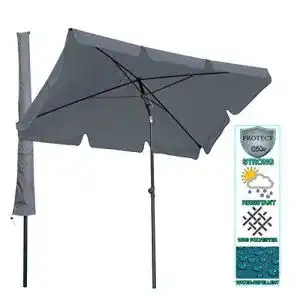Sonnenschirm grau quick star balkon sonnenschirm 200x125cm