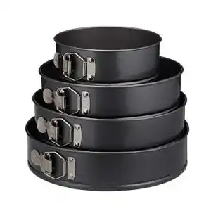 Springform relaxdays grau metallic set 4 teilig rund
