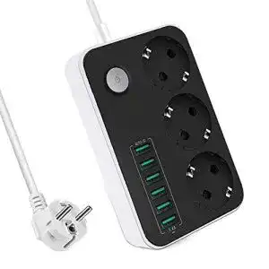 Steckdosenleiste mit usb mery home steckdosenleiste mit 6 usb