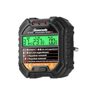 Steckdosentester dewenwils rcd pruefung lcd voltage display