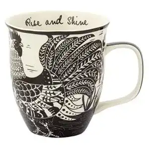 Teetassen karma gifts 473 ml schwarz weiss boho tasse hahn