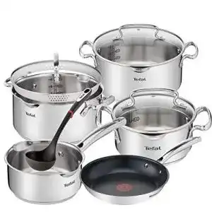 Tefal toepfe tefal a859s8 9 teiliges induktion topfset glasdeckel