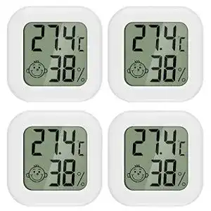 Thermometer pairier 4 stueck luftfeuchtigkeitsmesser innen mini