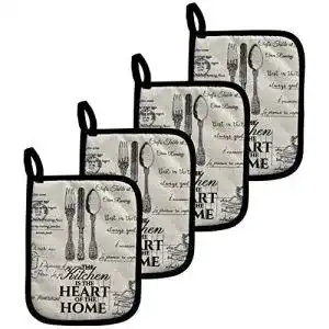 Topflappen grevy 4er set baumwolle 18 x 23 cm