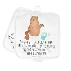Topflappen mr mrs panda topfuntersetzer katze wasserglas