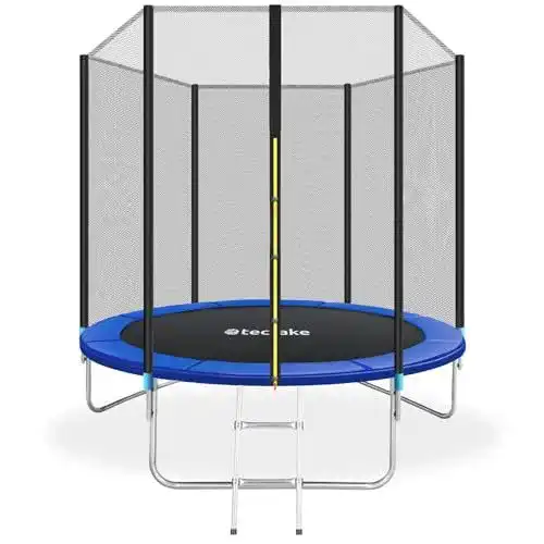 Trampolin 244 cm tectake mit Sicherheitsnetz für Kinder