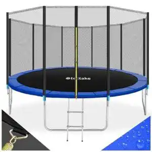 Trampolin 430 cm tectake tuev geprueftes gartentrampolin