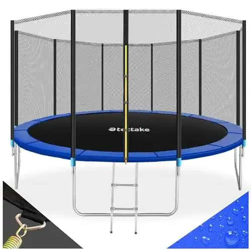 Trampolin 430 cm tectake mit TÜV-Zertifikat für den Garten