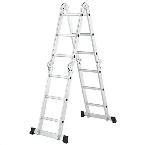Treppenleiter Vendomnia Klappbare Mehrzweckleiter aus Aluminium