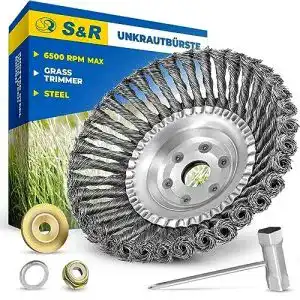 Unkrautbuerste sr stahlbuerste 200 mm x 254 mm 5 tlg set