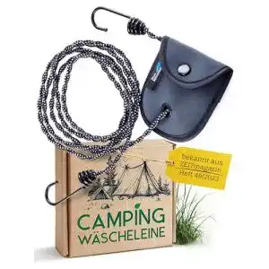 Waescheleine blue mountaineer camping 3 m reflektierend