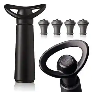 Weinpumpe vacu vin concerto schwarz 1 pumpe 4 stopper