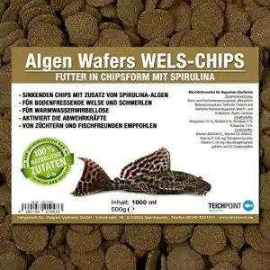 Welsfutter teichpoint algen wafers wels chips hauptfutter