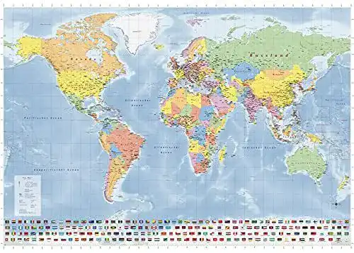 Weltkarte GeoMetro Länder der Erde im Großformat XXL