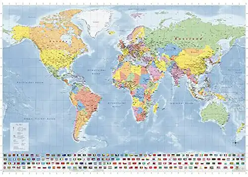 Weltkarte GeoMetro Länder der Erde im Großformat XXL