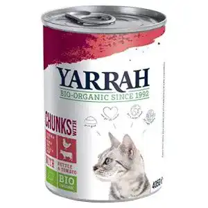 Yarrah katzenfutter yarrah bio katzenfutter broeckchen huhn rind