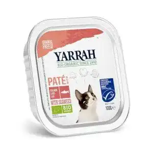 Yarrah katzenfutter yarrah pate lachs saumon mit seaweed 100g