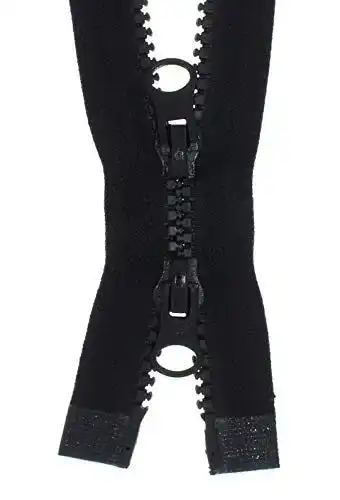 2-Wege-Reißverschluss aus Kunststoff in Schwarz, 78 cm, 2 Stück