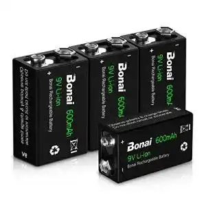 9v akku bonai akku 9v block 600mah li ion wiederaufladbare