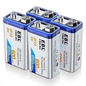 9v akku ebl 9v akku 600mah typ li ionen 6f22 wiederaufladbar