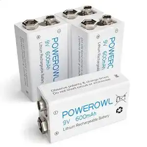 9v akku powerowl 9v akku 9v blockbatterie akku 600mah