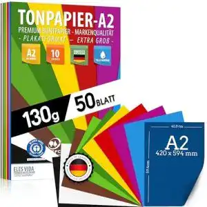 A2 papier eles vida 50 blatt buntes papier din a2 130g mc2b2