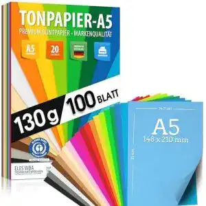A5 papier eles vida 100 blatt tonpapier buntes papier