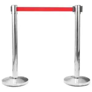 Absperrband ausziehbar vidaxl personenleitsystem 2 staender