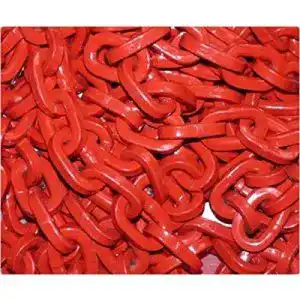 Absperrkette metall seilwerk stanke 8mm vierkantkette rot