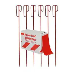 Absperrleinenhalter uvv reflex absperrband rot weiss geblockt