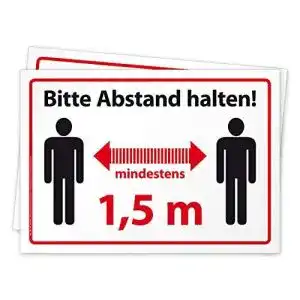 Abstand halten aufkleber briefbogen de 2 hochwertige aufkleber
