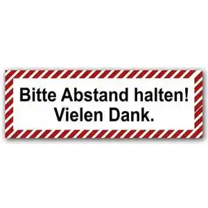 Abstand halten aufkleber strobo 5 stueck bitte abstand halten
