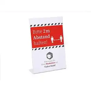 Abstand halten aufsteller aps 98021 hinweisschild