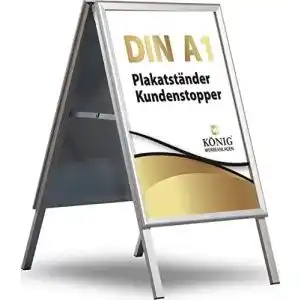 Abstand halten aufsteller koenig werbeanlagen plakatstaender