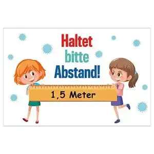 Abstand schild geschenke fabrik de hinweis schild 300 x 200 mm