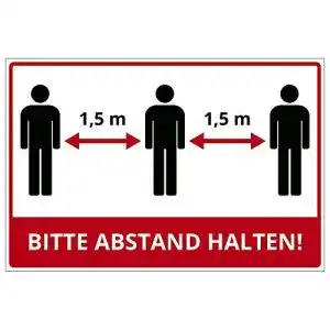 Abstand schild geschenke fabrik de schild 300x200 mm 1