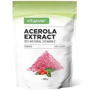 Acerola pulver vit4ever acerola pulver 300 g 66 monate vorrat