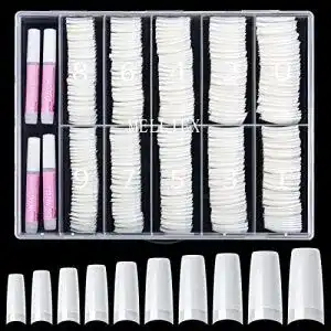 Acryl-Nägel - acryl naegel melliex 500 stueck french kuenstlich nageltips set