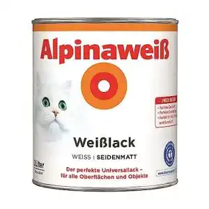Acryllack alpina weisslack 2 liter seidenmatt