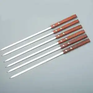 Adana spiess niuqige grillspiesse edelstahl 6 stueck flache