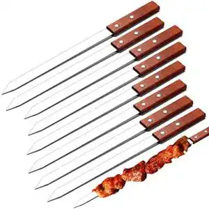 Adana spiess qinglee grillspiesse edelstahl 8 stueck flach extra