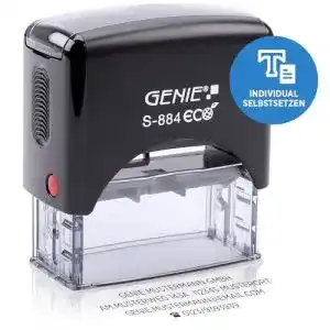 Adressstempel genie s 884 eco stempel set mit stempelkissen