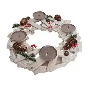 Adventskranz mendler rund weihnachtsdeko tischkranz holz