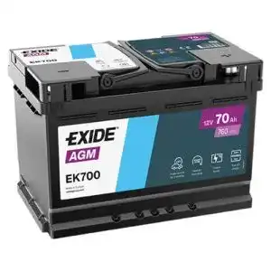 Agm batterie 70 ah exide ek700 agm starter batterie start stop