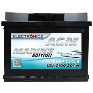 Agm batterie 80ah electronicx agm 80ah 12v solarbatterie