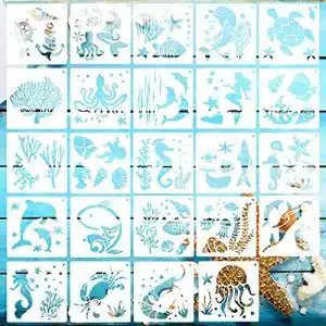 Airbrush schablonen mikihat 24pcs schablonen kinder