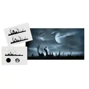 Airbrush schablonen umr design as 009 friedhof step by step